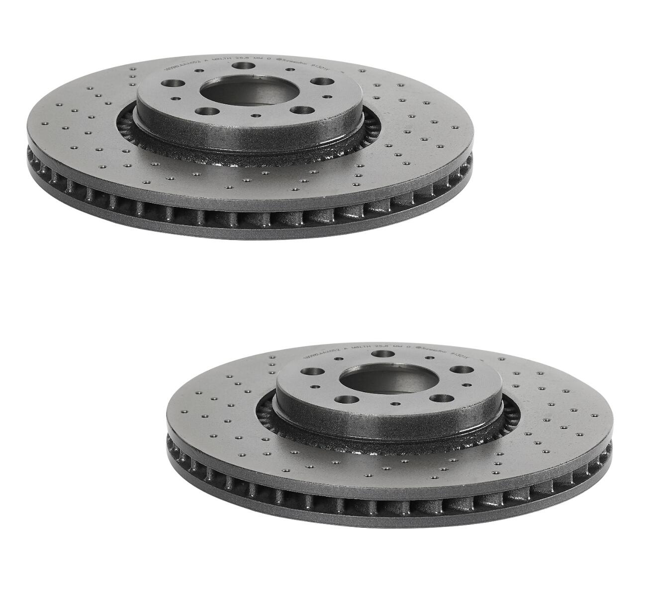 Volvo Brakes Kit - Brembo Pads and Rotors Front (305mm) (Xtra) (Ceramic) 31471827 - Brembo 2657548KIT